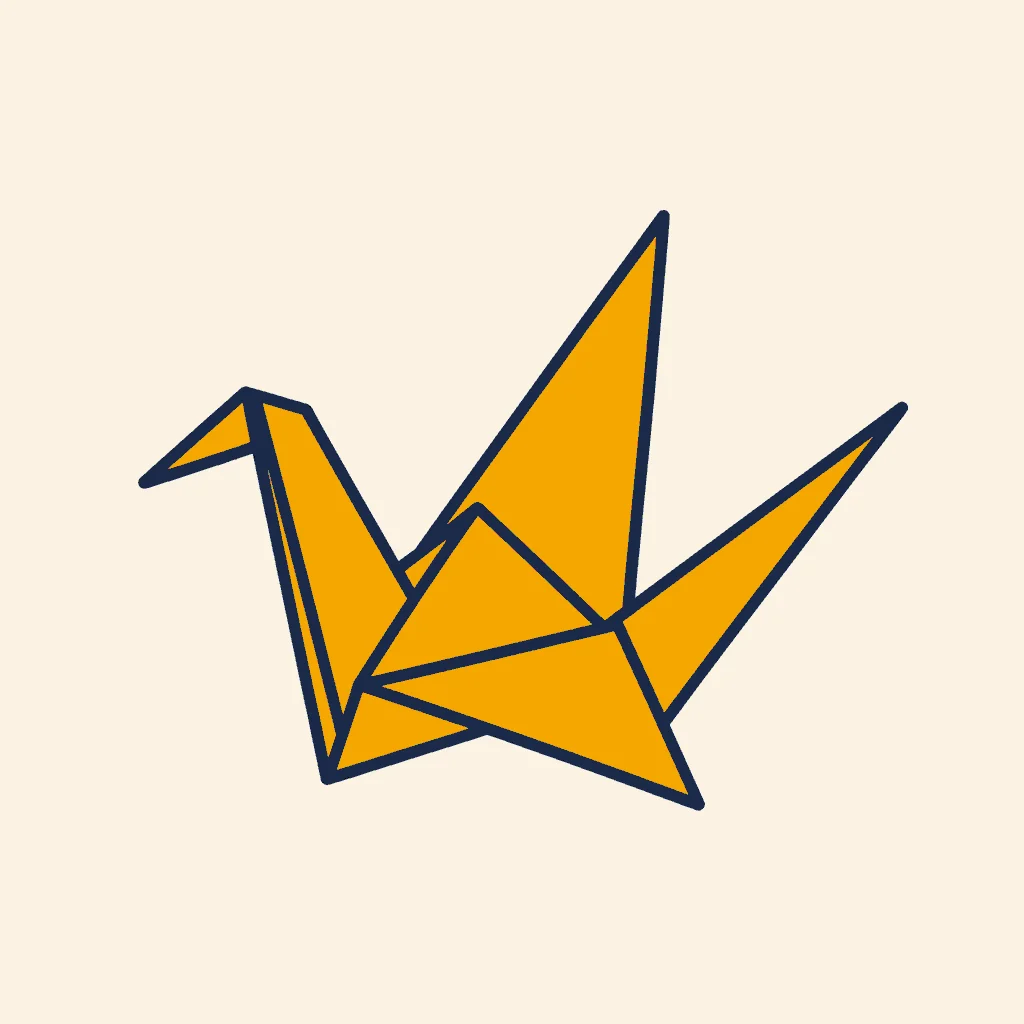 Gilded Crane — a collectible Snailpost stamp